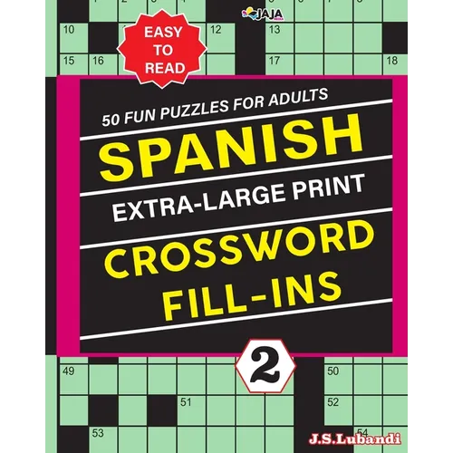 SPANISH Extra Large Print CROSSWORD FILL-INS