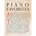 Library of Piano Favorites