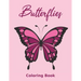 Butterflies Coloring Book: Large print adult coloring book