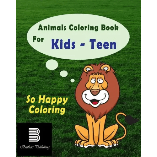 Animals Coloring Book For Teens: So Happy Coloring - Paperback - Bookstore | BooksCloud