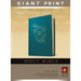 Holy Bible, Giant Print NLT (Red Letter, Leatherlike, Teal Blue)