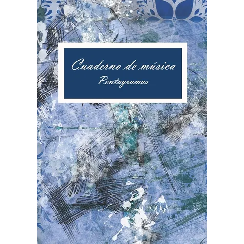 Cuderno de musica: Libro de pentagramas para aprender y escribir notación musical, 120 paginas, 8 pentagramas por pagina