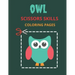 Owl Scissors Skills Coloring Pages: Color, Cut Out And Glue Exercise book for Kids ages 3-5 Toddlers, Preschoolers, and kindergartens - Cutting Practi