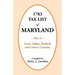1783 Tax List of Maryland, Part I: Cecil, Talbot, Harford and Calvert Counties
