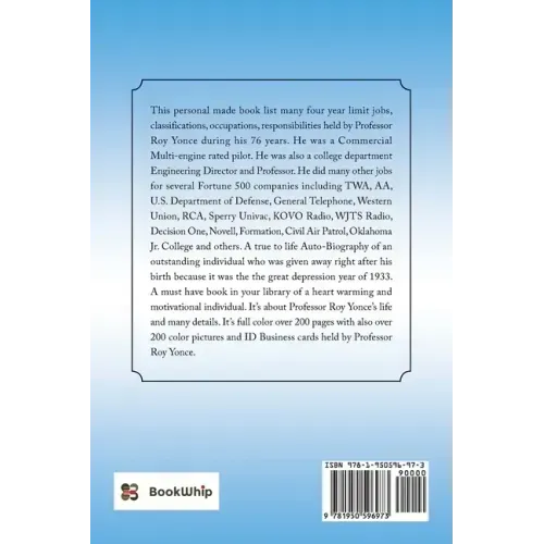Professor Roy Yonce's Autobiography