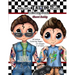 Nifty 50's Tattoo Boy Besties Coloring Book by Sherri Baldy