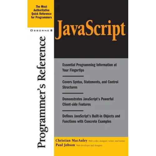 JavaScript Programmer's Reference