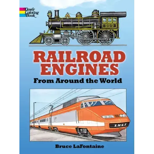 Railroad Engines from Around the World Coloring Book