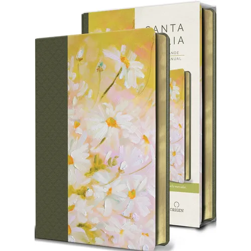 Biblia Reina Valera 1960 Letra Grande. Piel Verde Con Flores, Tamaño Manual / Spanish Bible Rvr 1960 Large Print. Imitation Green Leather with Flowers - Paperback