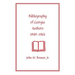 Bibliography of Georgia Authors, 1949-1965