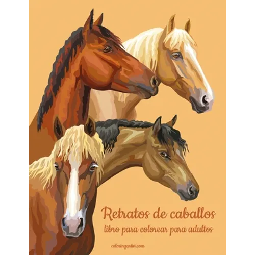 Retratos de caballos libro para colorear para adultos