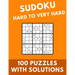 Sudoku Hard to Very Hard: 100 Puzzles With Solutions Large Print Puzzles Book For Adults And Kids With Answers