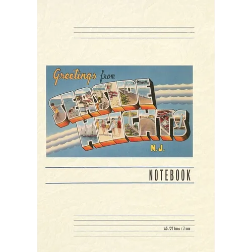 Vintage Lined Notebook Greetings from Seaside Heights, New Jersey
