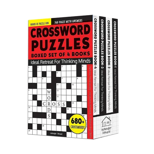 Crossword Puzzles Boxed Set [4 Books] - 680+ Engaging Crossword Puzzles / Page Count: 768 /8000+ Words for Vocabulary Building / Puzzles with Answer S