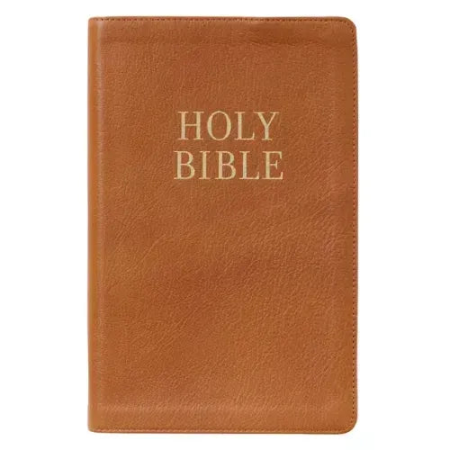 KJV Giant Print Bible Two-Tone Butterscotch Full Grain Leather