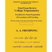 Final Exam Review: College Trigonometry