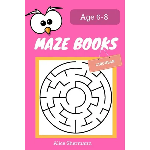 MAZE Book for Kids Ages 6-8: 50 Circular Maze Puzzle Games to Boost Kids' Brain, Pocket Size 6x9 Inch, Large Print
