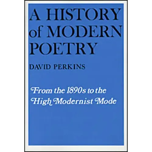 A History of Modern Poetry