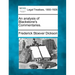 An Analysis of Blackstone's Commentaries.