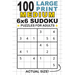 100 Large Print Medium 6x6 Sudoku Puzzles for Adults: Only One Puzzle Per Page! (Pocket 6"x9" Size)