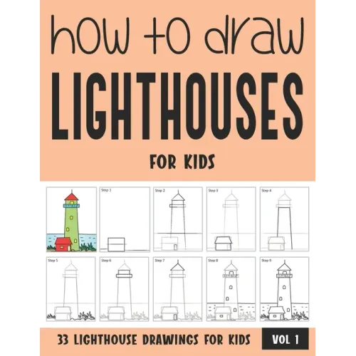 How to Draw Lighthouses for Kids - Vol 1