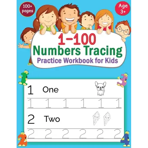 1-100 Numbers Tracing Practice Workbook for Kids