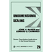 Unidimensional Scaling