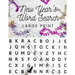New Year's Word Search: Large Print Word Search All About New Year's