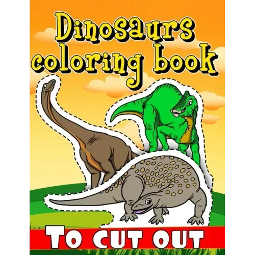 Dinosaurs coloring book to cut out: over 200 dinosaurs