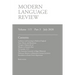 Modern Language Review (115: 3) July 2020
