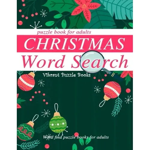 Christmas word search puzzle book for adults.: Word find puzzle books for adults