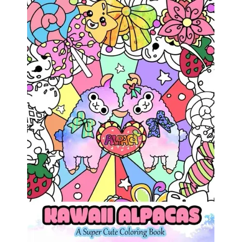 Kawaii Alpacas: A Super Cute Coloring Book