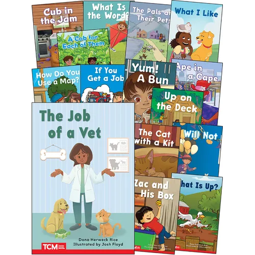 Decodable Books Grade Pk-K Set 2: 15-Book Set