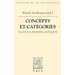 Concepts Et Categories Dans La Pensee Antique