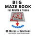 Big MAZE Book for Adults and Teens, 80 Mazes and Solutions: Challenging Maze Brain Teasers for Endless Fun