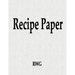 Recipe Paper: 50 Pages 8.5" X 11"