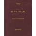 La Traviata: Vocal Score