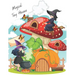 Magical Tiny Houses: Adult & Children Coloring Book for Relax and Dream