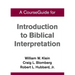 CourseGuide for Introduction to Biblical Interpretation