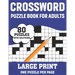 Crossword Puzzle Book For Adults: Take a Puzzle Journey With 80 Large Print Easy-To-Hard Crossword Puzzles Book For Adults Seniors Men And Women Mediu