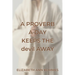 A Proverb a Day Keeps the Devil Away