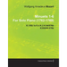 Minuets 1-6 by Wolfgang Amadeus Mozart for Solo Piano (1762-1789) K.1/K6.1e K.4 K.2 K.94/576b K355/K6.576b