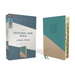 Niv, Personal Size Bible, Large Print, Leathersoft, Teal/Gold, Red Letter, Thumb Indexed, Comfort Print