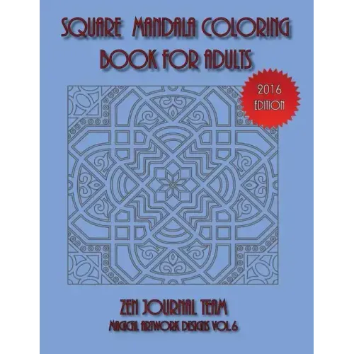 Square Mandala Coloring Book For Adults