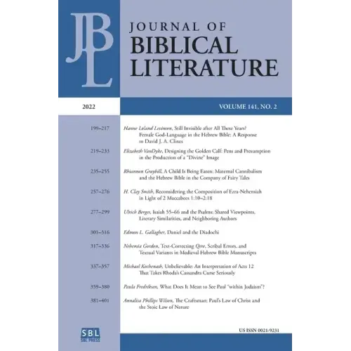 Journal of Biblical Literature 141.2 (2022)