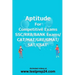 Aptitude for Competitive Exams SSC/RRB/BANK EXAMS/CAT/MAT/ GRE/ GMAT/SAT/CSAT 1.Arithmetic 2.Algebra 3.Numbers 4.Geometry 5.Permutations 6.Statistics&