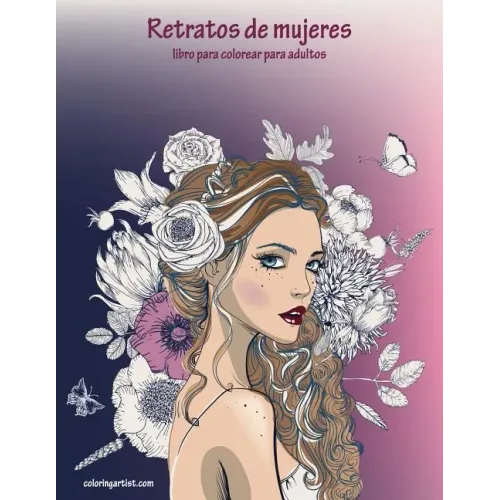 Retratos de mujeres libro para colorear para adultos 1