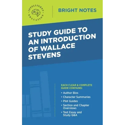 Study Guide to an Introduction of Wallace Stevens