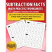 Subtraction Facts Math Practice Worksheet Arithmetic Workbook with Answers: Daily Practice Guide for Elementary Students and Other Kids