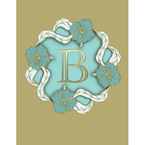 B: 100 Pages 8.5" X 11" Monogram Notebook College Ruled Line Paper